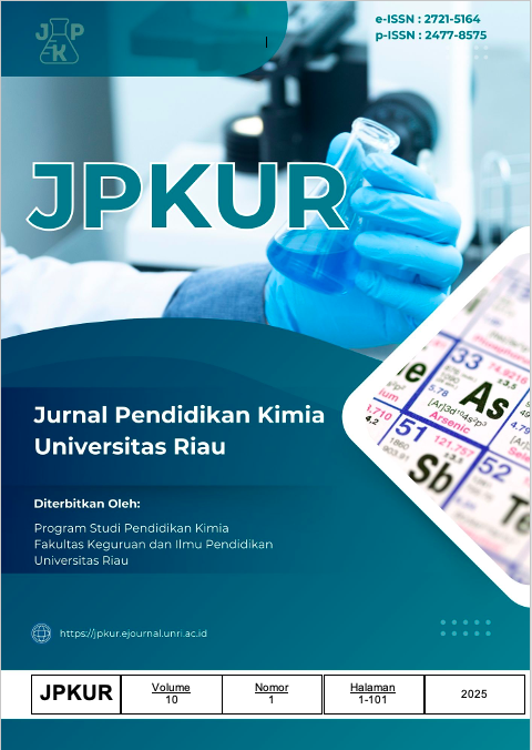 View Vol. 10 No. 1 (2025): Januari: Jurnal Pendidikan Kimia Universitas Riau